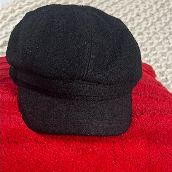Talbots Classic Black Newsboy Cap Vintage Inspired Wool Blend - Picture 6 of 8